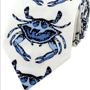 IN A PINCH CRAB TIE IN BLUE BY JUST MADRAS